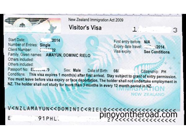 new zealand tourist visa philippines